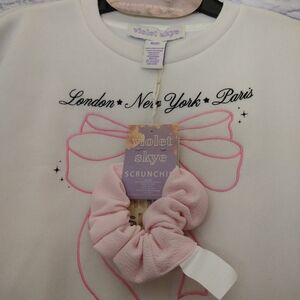 3 PC Violet Skye Sweatshirt & Skirt Set